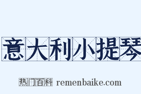 意大利小提琴是什么意思的图片
